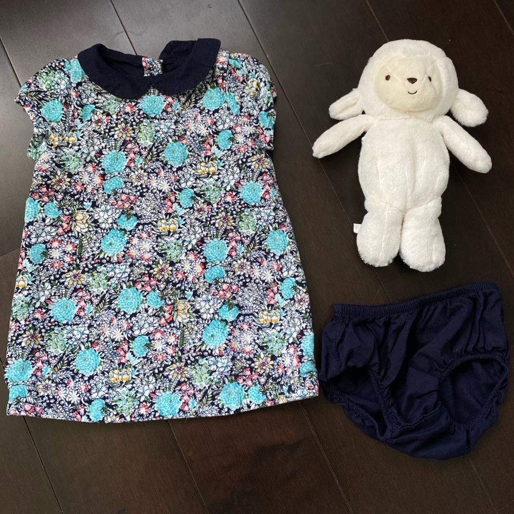 Janie and Jack Floral Corduroy Dress